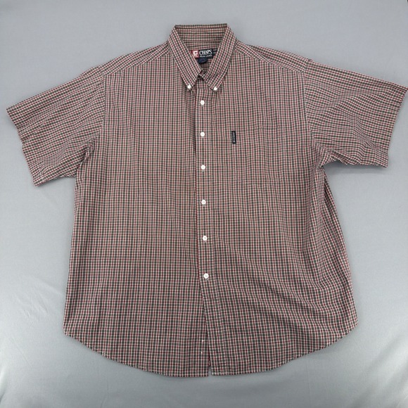 Chaps Ralph Lauren Other - Chaps Ralph Lauren Button Down Shirt Mens XXL Red Plaid Short Sleeve Cotton